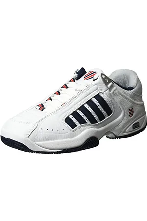 K-Swiss Defier Rs, Chaussures de Tennis homme - Blanc - White (White/Dressblue/Fieryred 164), 42 EU