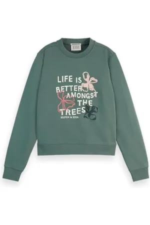 Scotch&Soda Puff Artwork Regular fit Sweatshirt Maillot de survêtement, , S Femme