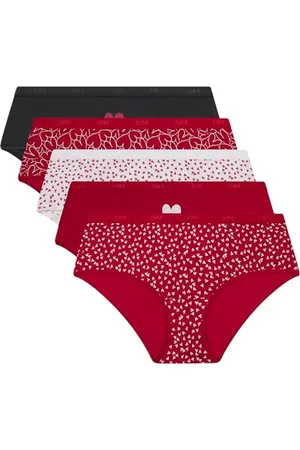 Dim Lot de Boxers Les Pockets Coton Couleurs & Motifs Femme x5