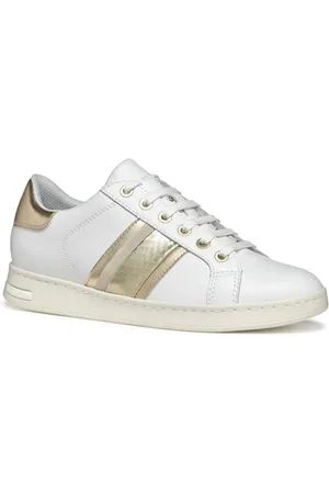 Geox Femme D Jaysen E Basket, White/Lt Gold, 42 EU