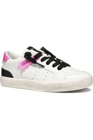 Geox J GISLI Girl A Basket, White/Fuchsia, 32 EU