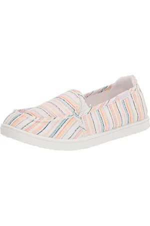 Roxy Chaussures de Sport à Enfiler Minnow pour Femme, Blanc/Rose/Multicolore 231, 40 EU