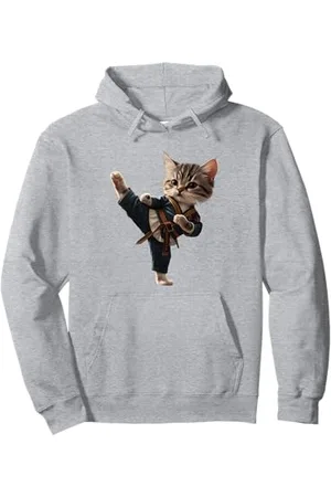 Animale Martial Funny Cat Sweat à Capuche