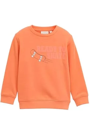 TOM TAILOR 1045357 Maillot de survêtement, 37178-Corail Vibrant, 116-122 Garçon