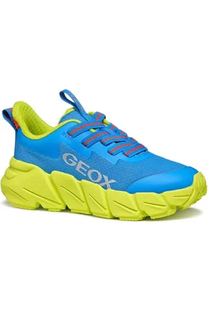 Geox J FLEXYPER Fast Boy Basket, Royal/Lime, 38 EU