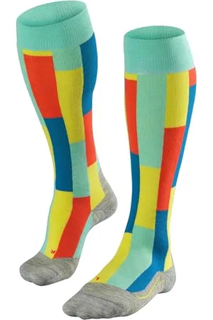 Falke Damen, Skisocken SK4 Brick Merinowollmischung, 1 er Pack, Blau (Fiji 6423), Größe: 35-36