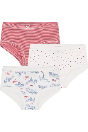 Petit Bateau A0D2X Culottes, , 4 Ans (Lot de 3) Fille