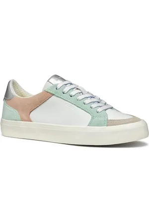 Geox Femme D EMMELENY E Basket, Mint/White, 37 EU