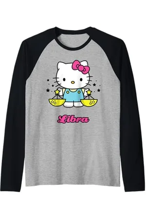 Hello Kitty Signe astrologique Libra Manche Raglan