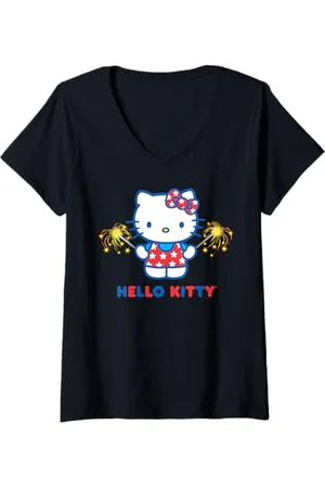Hello Kitty Femme Sparklers T-Shirt avec Col en V