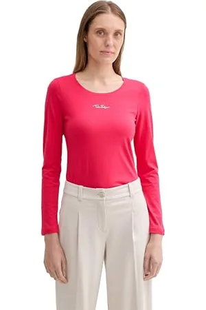 TOM TAILOR 1044405 T-Shirt à Manches Longues, 19214-Dawn Pink, XXL Femmes