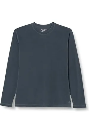 Marc O’ Polo Marc OߴPolo Hommes t-Shirt à Manches Longues en Coton Biologique à col Rond, (Dark Navy), L
