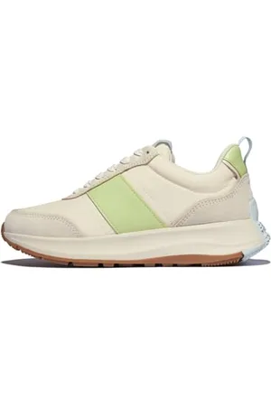 FitFlop Femme F-Mode Flow Fabric/Suede/Leather Flatform Sneakers Basket, , 38 EU