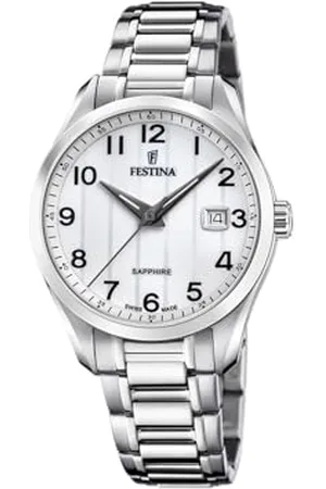 Festina Montre pour Homme F20026/1 Swiss Made Boîtier en Acier Inoxydable Gris Bracelet en Acier Inoxydable Gris