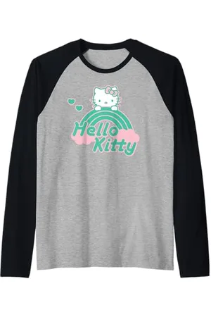 Hello Kitty Over the Rainbow Manche Raglan