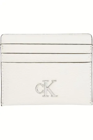 Calvin Klein Porte-Carte Femme Minimal Monogram Cardcase Petit, Multicolore (Silver Birch), Taille Unique