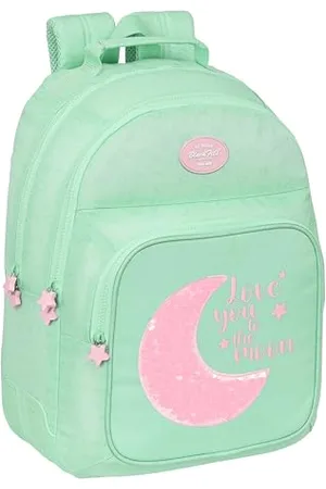 Safta BLACKFIT8 MOON - Sac à dos double adaptable à chariot, tissu recyclable, idéal pour les enfants de différents âges, confortable et polyvalent, qualité et résistance, 32 x 15 x 42 cm, couleur