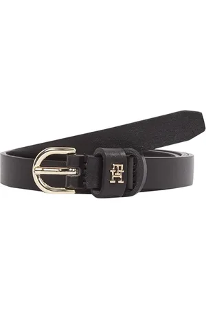Tommy Hilfiger Ceinture Femme Essential Effortless 1,5 cm Étroite, Noir (Black), 85 cm
