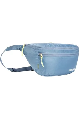 Tatonka Sac Banane Ilium M - Sac Banane avec Grand Compartiment Principal et Poche Plate zippée, Bleu élément, M (35 x 14 x 10 cm), Sac Banane à Coupe étroite avec 2 Compartiments zippés