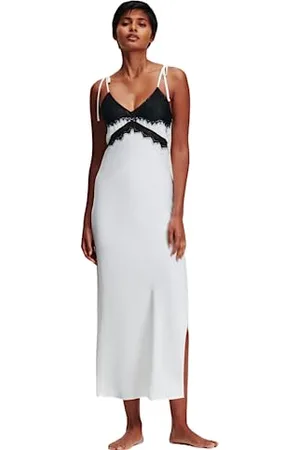 Karl Lagerfeld Femme Négligé Maxi avec Bordure en Dentelle, , M