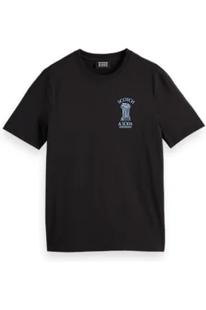 Scotch&Soda Left Chest Artwork t-Shirt, Black, XL Hommes