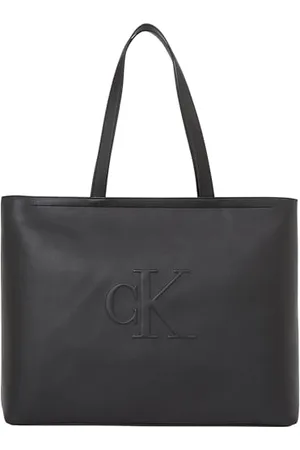 Calvin Klein Cabas Sac Femme Sculpted Slim avec Logo, Noir (Black), Taille Unique