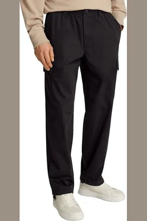 Calvin Klein Pantalon Cargo Homme Regular Fit Straight Long, Noir , 38W/32L