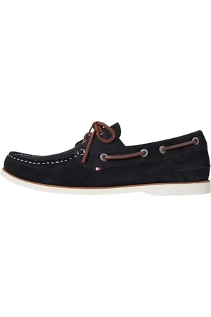 Tommy Hilfiger Chaussures Bateau Homme Core en Daim, Bleu (Desert Sky), 40