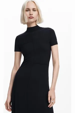 Desigual Robe en Tricot à Manches Courtes pour Femme