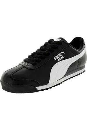 PUMA Homme Roma Basket, Noir, Blanc, argenté, 38 EU