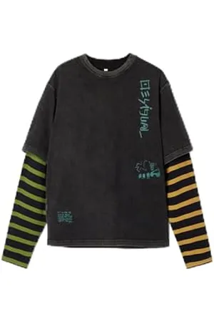 Desigual T- Shirt à Manches Longues en Tricot pour Homme, , Large