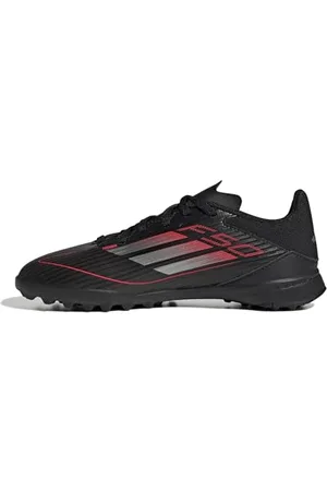 adidas F50 League Football Boots Turf Kids Chaussures, Core Black/Iron Metallic/Lucid Red, 32 EU