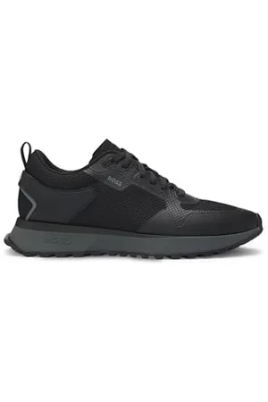 HUGO BOSS Hommes Jonah Runn Baskets en mélange de matières avec Mesh et Logos