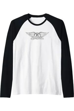 Aerosmith Vintage Logo - Groupe de Rock Classique Musique Manche Raglan