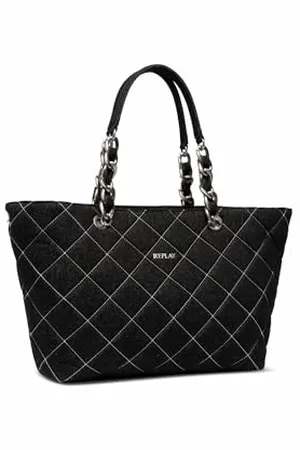 Replay Sac Femme en Coton, Noir (denim Black 492), Taille Unique
