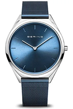 Bering Mixte Analogique Quartz Ultra Slim Collection Montre avec Bracelet en Acier Inoxydable & Verre Saphir 17039-307