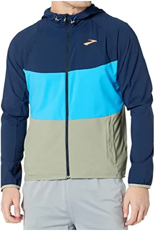 Brooks 211385465 Canopy Jacket Jacket Homme Navy/Spring Break/Pebble Taille 30