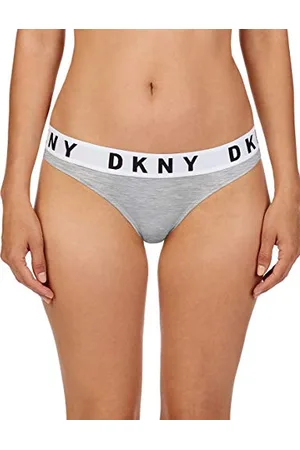 DKNY Ami Confortable sous-vêtement de Style Bikini, Heather Gris/Blanc/Noir, XL Femme