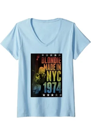 Blond Amsterdam Femme Rainbow Made in NYC 1974 Vintage Band T-Shirt avec Col en V