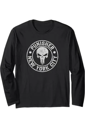 Marvel Punisher White Skull Punisher Nyc Manche Longue