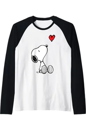 Peanuts Snoopy en forme de cœur Manche Raglan