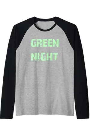 Buy Cool Shirts Nuit verte Manche Raglan