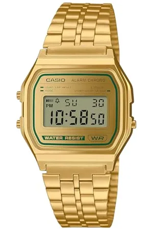 Casio Homme Numérique Quartz Montre avec Bracelet en Acier Inoxydable A158WEGV-9AEF-AMFBM-EU