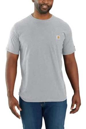 Carhartt Force T-Shirt à Manches Courtes mi-épais avec Poche Coupe décontractée Utilitaire de Travail, , XL Homme