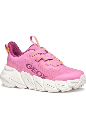 Geox J FLEXYPER Fast Girl Basket, Pink/Yellow, 38 EU