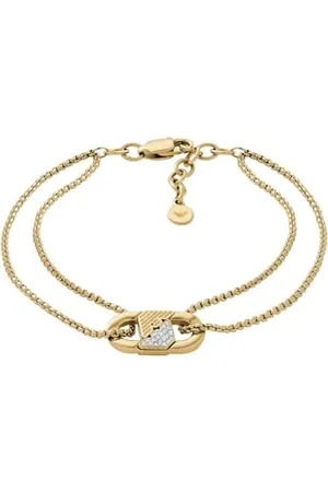 Emporio Armani Bracelet pour femme en argent sterling avec fermoir mousqueton ou poussoir, 9Lx9Wx4.5cm, Acier inoxydable, Pas de gemme