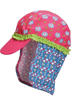 Playshoes Badekappe, Bademütze Blumen Mit UV-Schutz, Bonnet Fille, Multicolore (Original 900), Small (Taille Fabricant: 49cm)