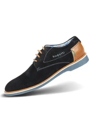 Bugatti Homme Demi-Chaussures en Daim en Nubuck et en Cuir, Derby Confortables au Design décontracté, , 45 EU