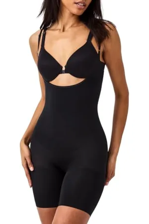 Spanx Open-Bust Mid-Thigh Bodysuit Shapewear, , M Femme