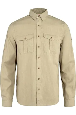 Fjällräven Fjallraven 87208-195 Övik Travel Shirt LS M Shirt Homme Sand Stone Taille XS